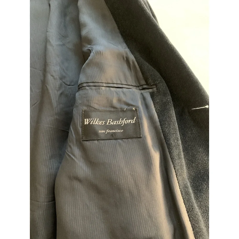 Ermenegildo Zegna Soft Men's 44 Black Corduroy Blazer Switzerland 3 Button